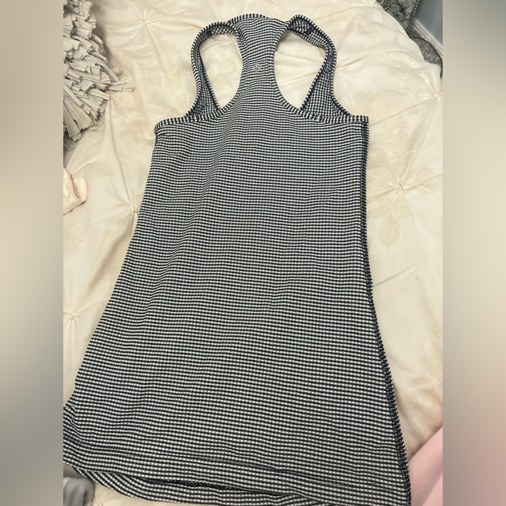 Black and White striped tank